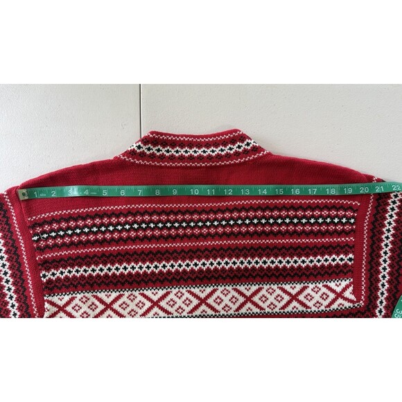 Vtg Liz Sport Women’s Nordic Fair Isle Winter Holiday Scandinavian Ski Sweater L - Picture 7 of 7